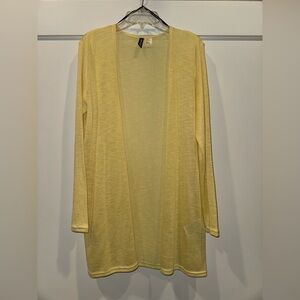Forever 21 Yellow Open-Front Sweater
